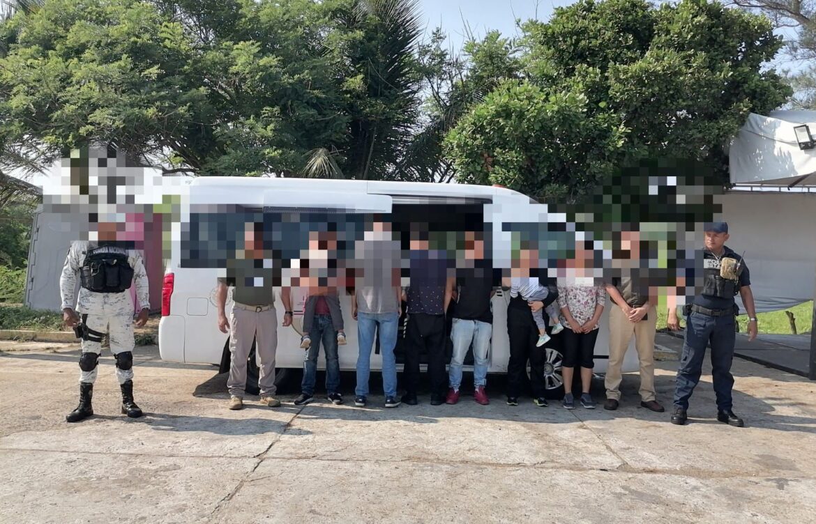 Aseguran a 77 migrantes centroamericanos en las Altas Montañas