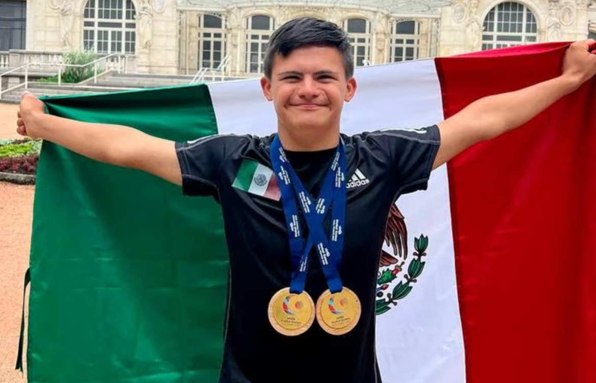 El mexicano Alex Avilés cosechó doble medalla de oro y récords mundiales en los Virtus Global Games