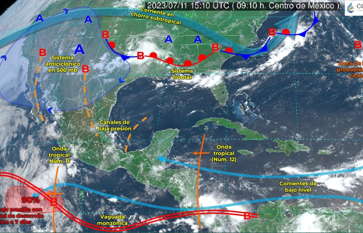 Onda Tropical 12 afectará a todo México