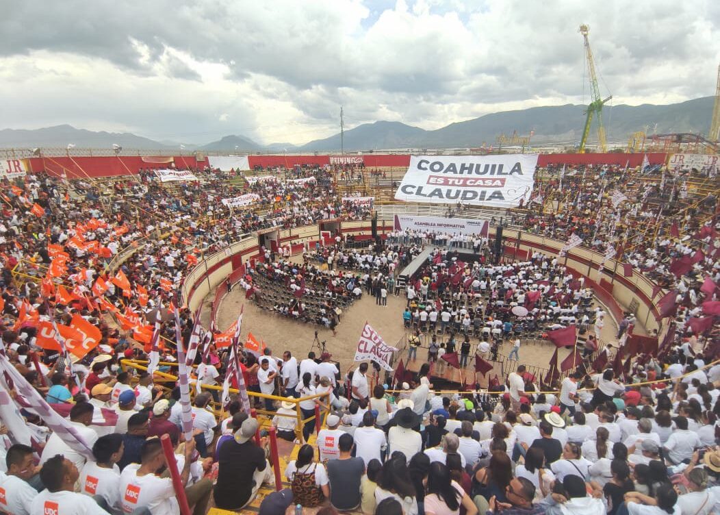 Claudia Sheinbaum abarrota Plaza de Toros, en Saltillo