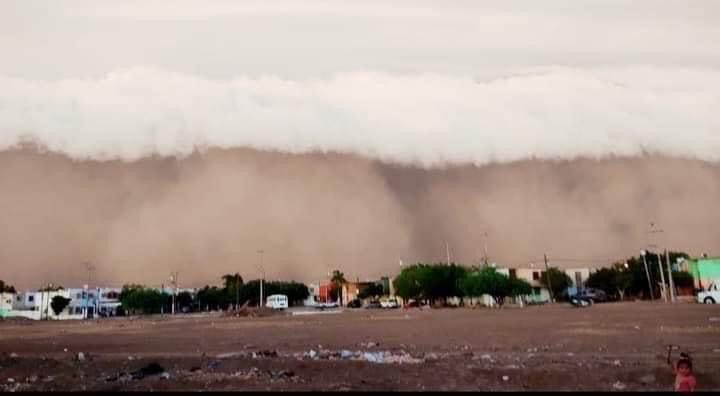 Tormenta de arena en Sonora los dejó sin luz