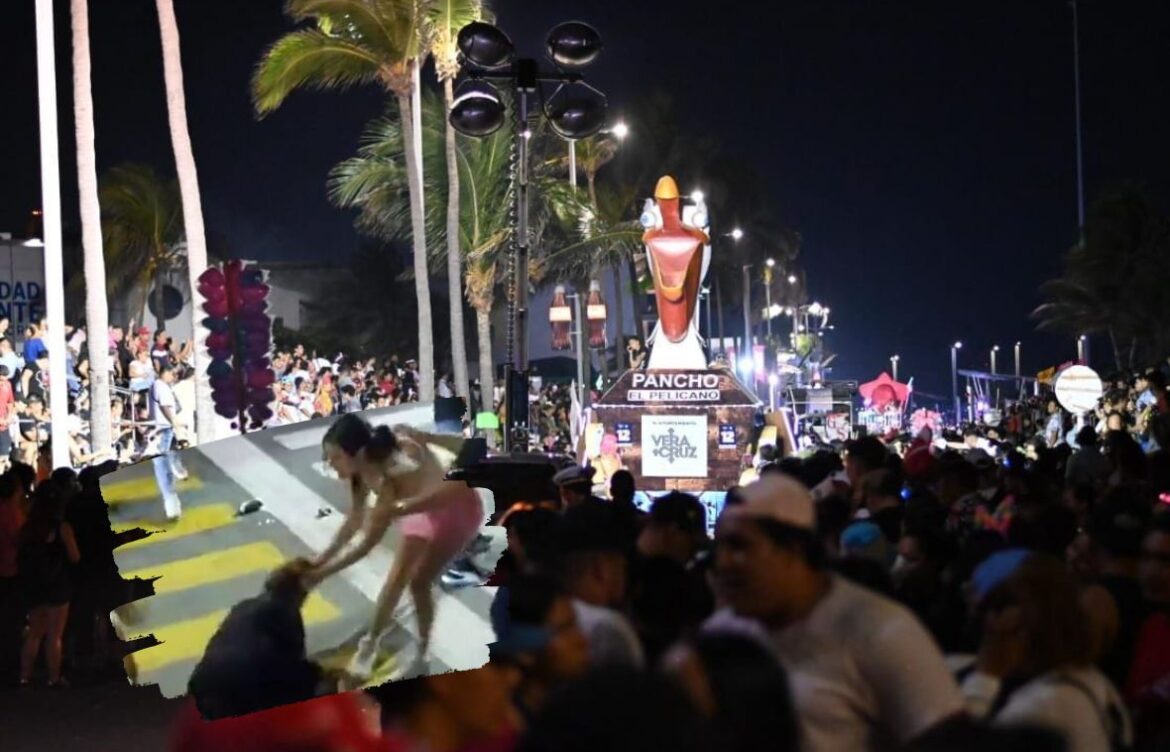 VIDEO: dos riñas durante el Carnaval de Veracruz 2023