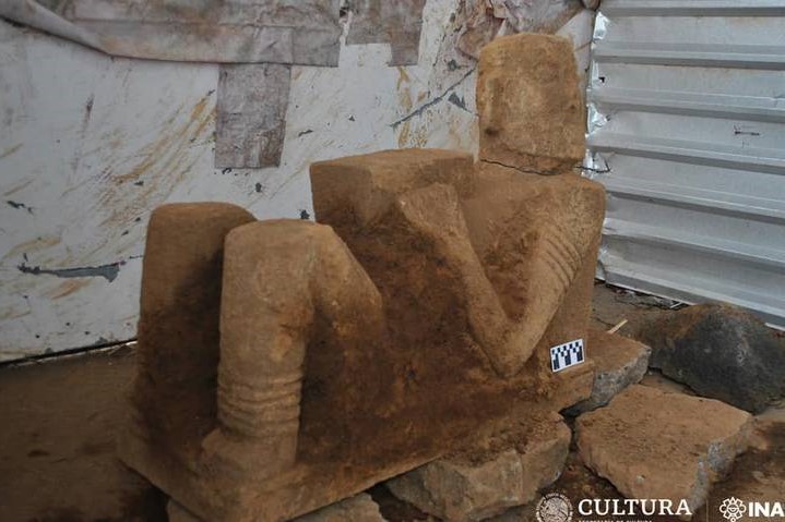 Localiza INAH escultura prehispánica en Pátzcuaro