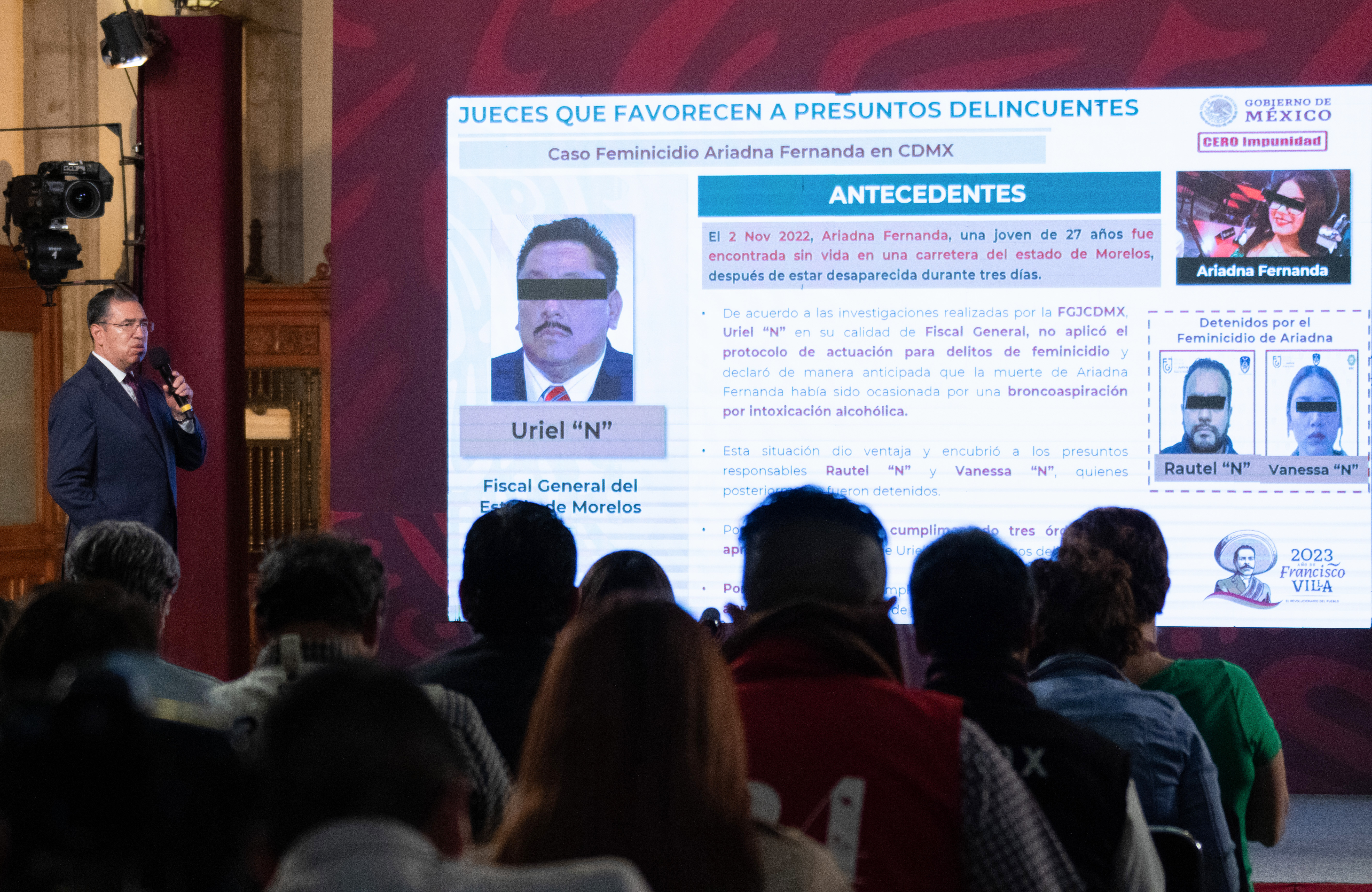 Subsecretario de Seguridad Pública señala a jueces por beneficiar a exfiscal de Morelos, a Lozoya y a Collado