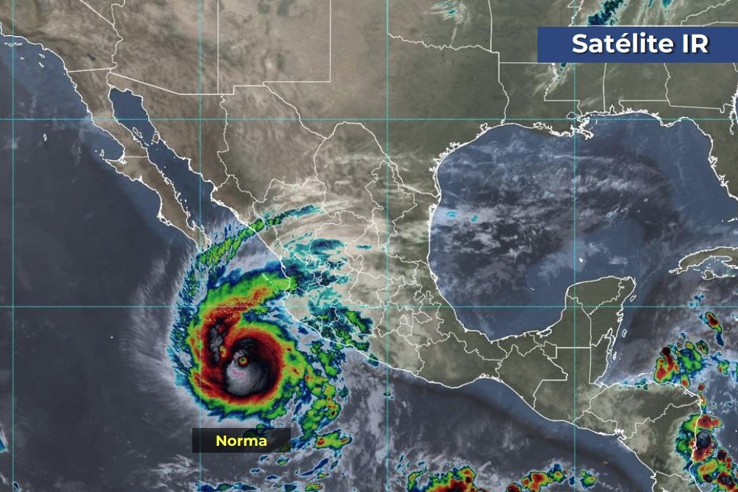 Evoluciona huracán Norma a categoría 4 rumbo a BCS