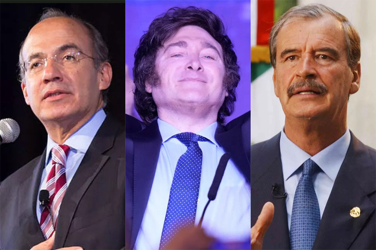 Apoyan Calderón y Fox al candidato argentino Milei