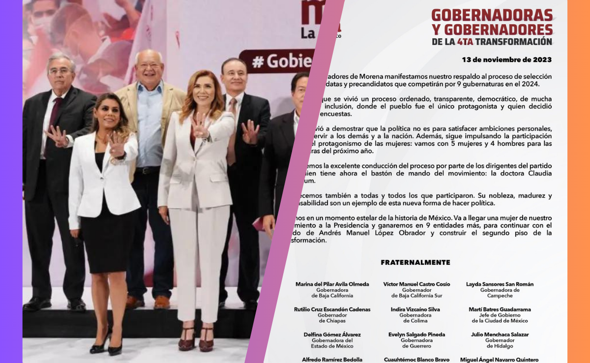 Gobernadores de Morena respaldan resultados de candidaturas