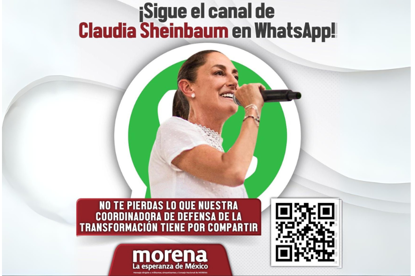 Ya puedes seguir a Claudia Sheinbaum en su canal de WhatsApp