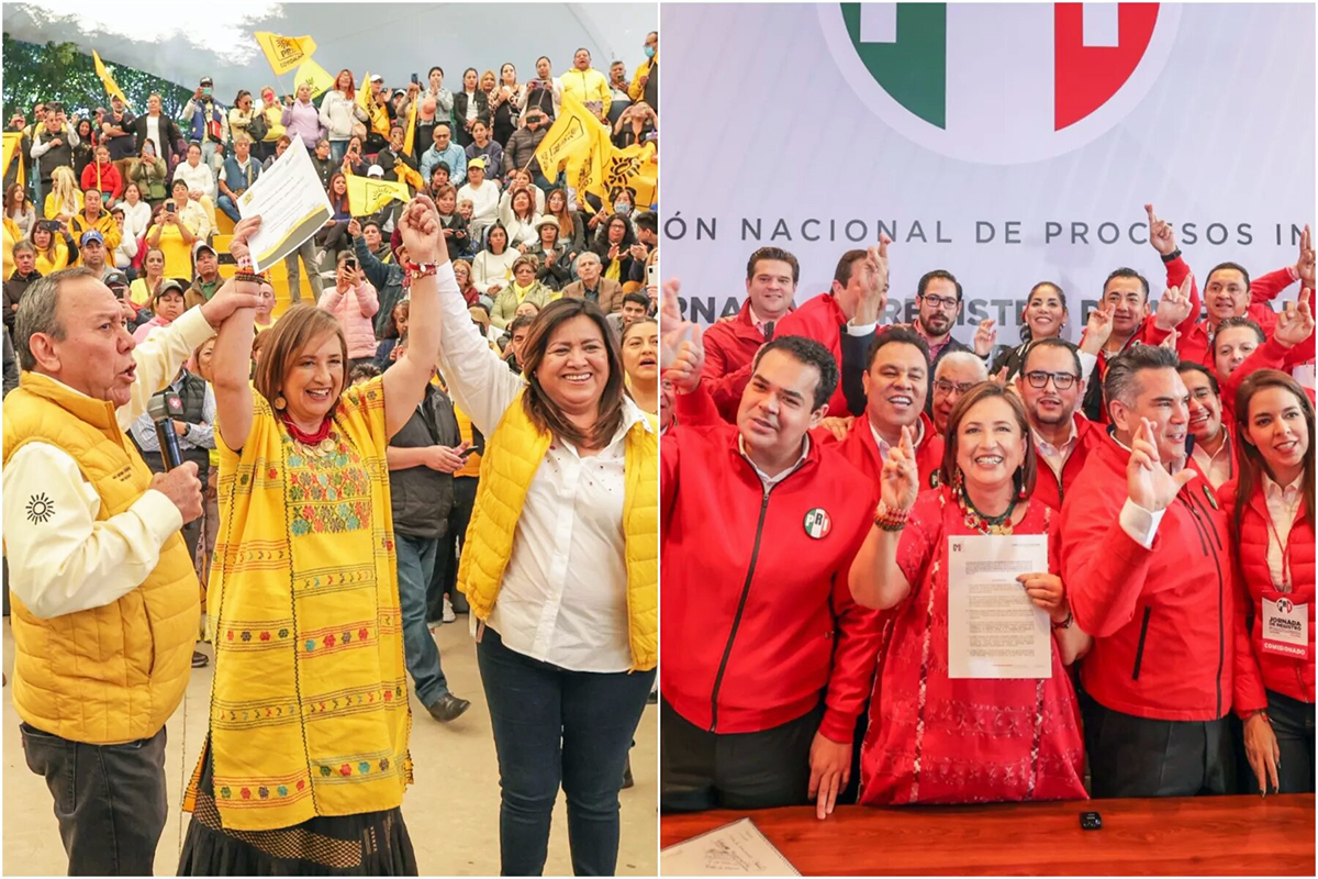 PRI-PRD firman su pacto con Xóchitl Gálvez