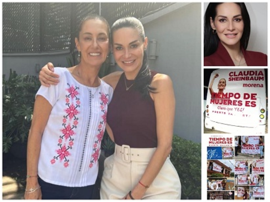 Claudia Sheinbaum presenta a su coordinadora de campaña en Jalisco