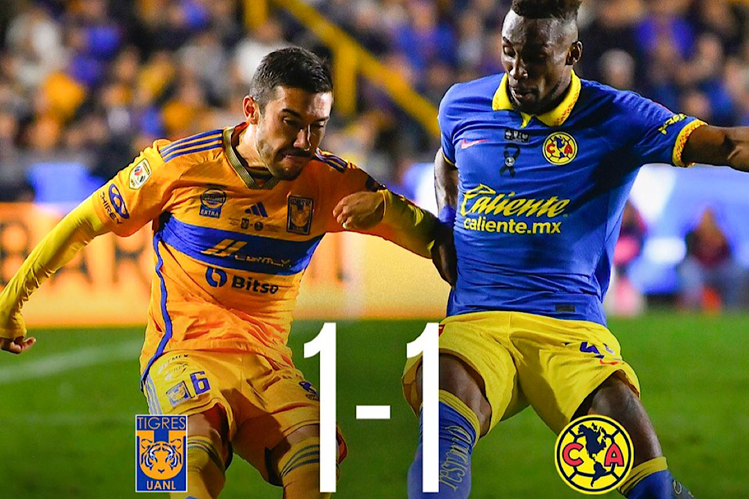 ¡Dejan todo para la Vuelta! Tigres y América igualaron a un gol