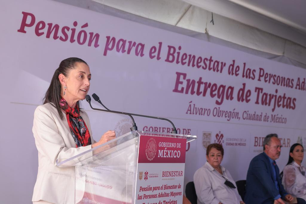 Claudia refuerza pensión para adultos mayores