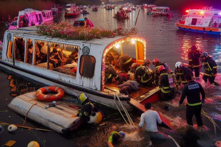 Termina riña en trajineras de Xochimilco en colapso