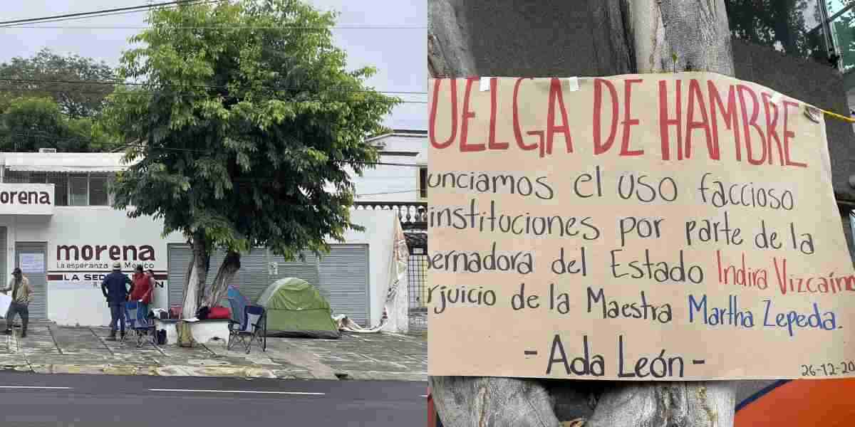 Militantes de Morena protestan por ‘imposición’ de candidatos en Colima