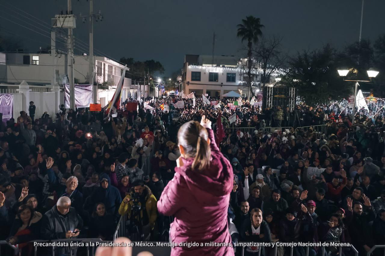 Claudia Sheinbaum destaca obras de movilidad en CDMX durante gira en Nuevo León