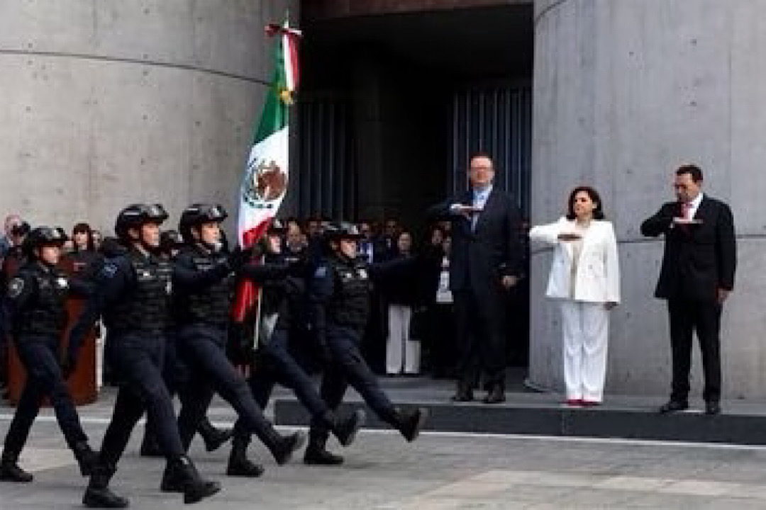 Magistrada Mónica Soto encabeza ceremonia cívica por primera sesión de 2024 del TEPJF