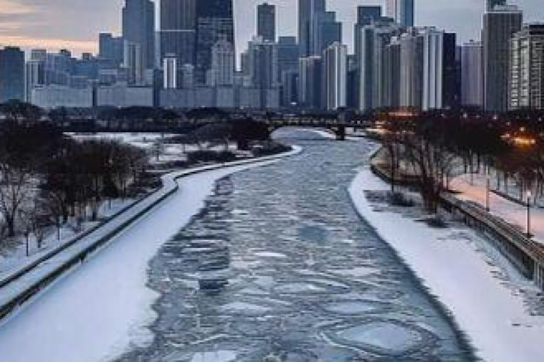 Chicago se transforma en un paisaje gélido