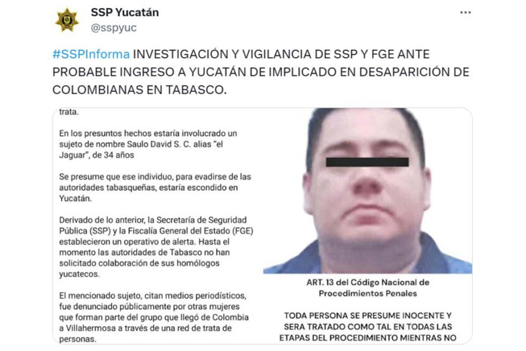 Buscan a ‘El Jaguar’, sospechoso en desaparición de jóvenes colombianas