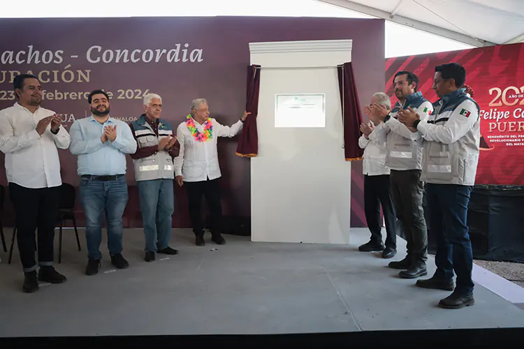 Inaugura AMLO acueducto Picachos-Concordia, en Sinaloa