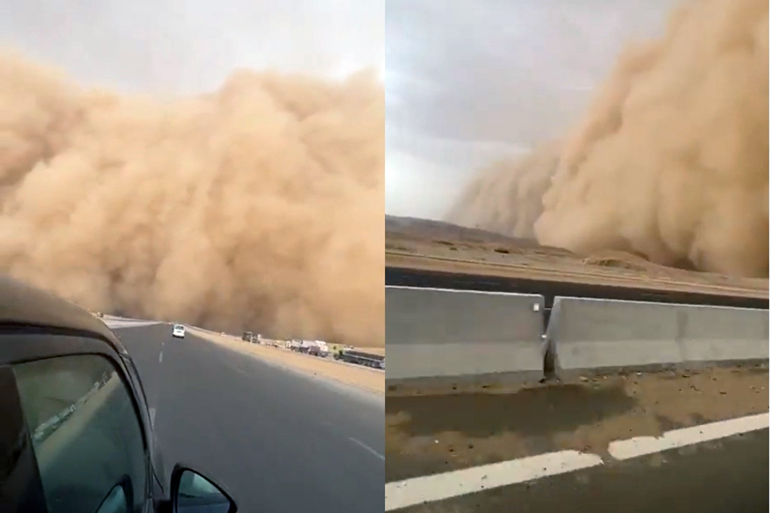 Captan tormenta de arena en carretera Saltillo-Torreón