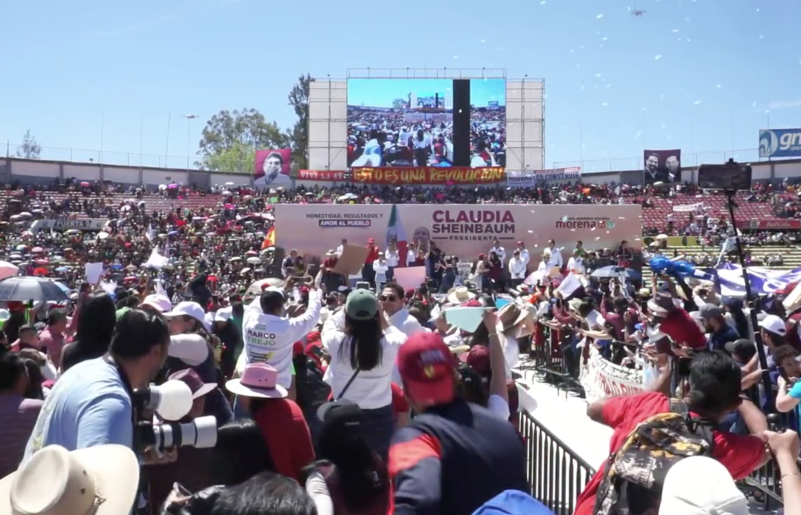 Claudia Sheinbaum encabeza evento masivo en Michoacán