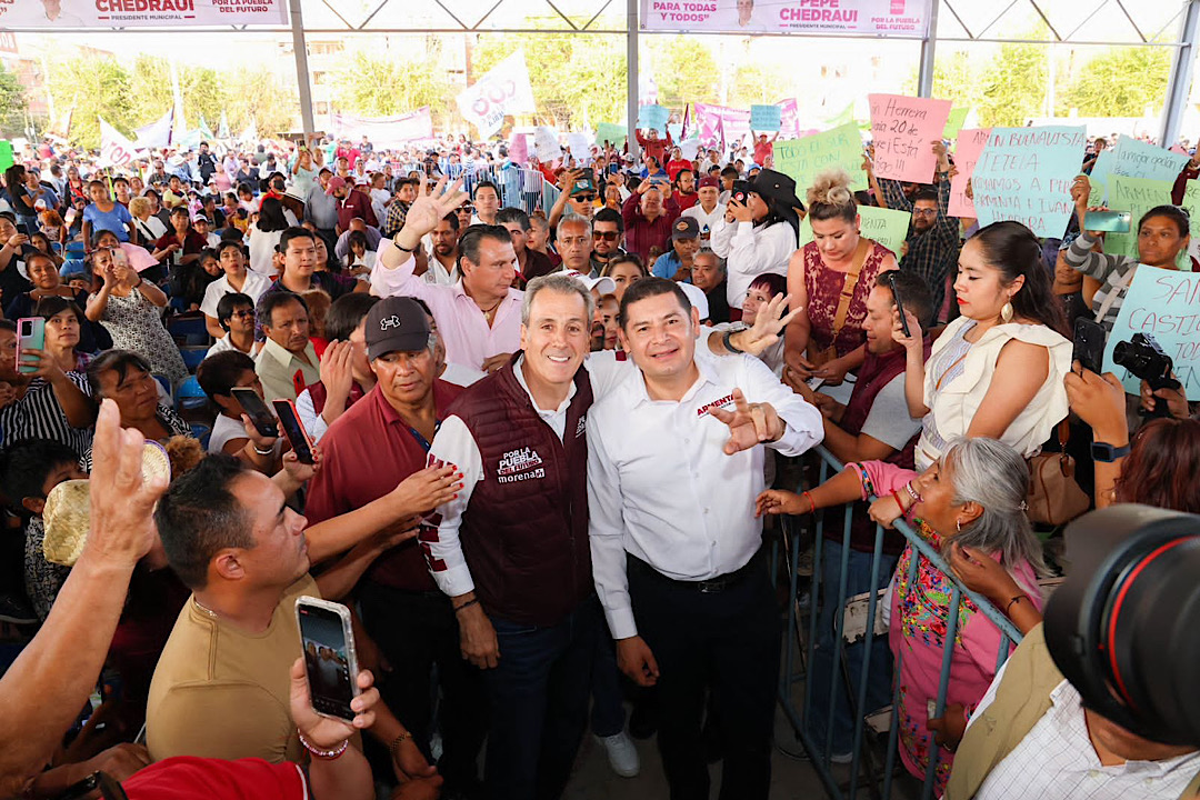 Por una Puebla segura, igualitaria y justa trabajarán Armenta y Pepe Chedraui