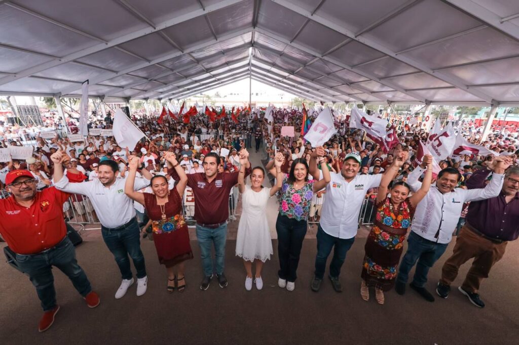 Claudia Sheinbaum es nombrada como ‘la hermana mayor’ por representantes de los pueblos mayas de Quintana Roo