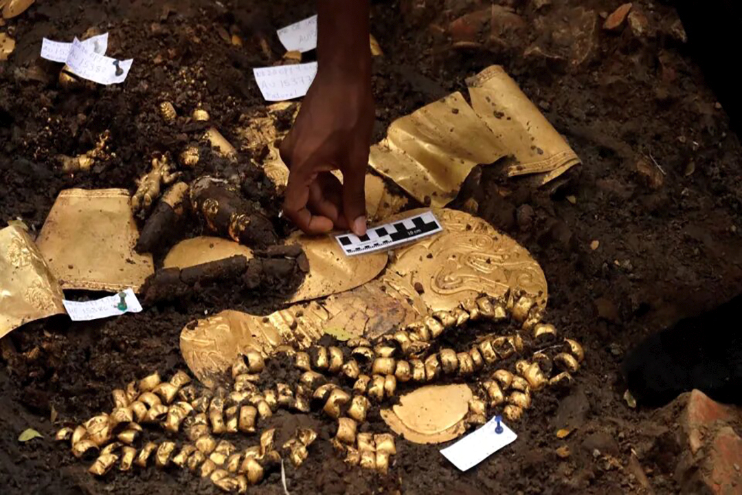 Encuentran tumba repleta de oro y evidencias de sacrificios humanos encontrada en Panamá