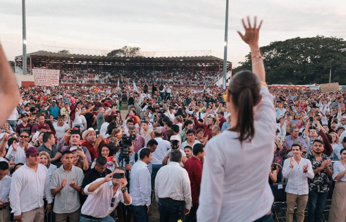 Reúne Claudia Sheinbaum a 200 mil personas en 5 estados