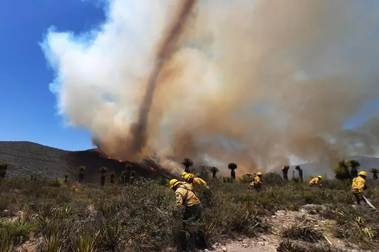 ¡Incendio de San Luis Potosí se extiende hasta Nuevo León!