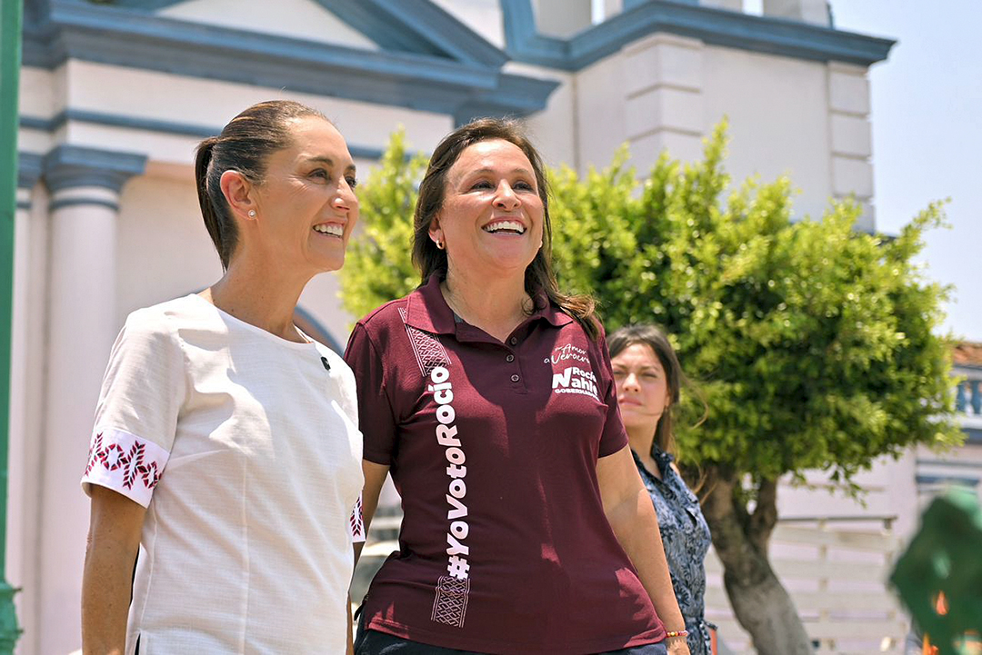 Rocío Nahle y Claudia Sheinbaum comparten agenda en segundo día de gira de la presidenciable en Veracruz