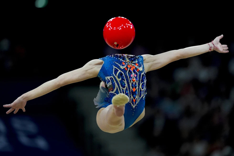 Una fotografía extraordinaria en la gimnasia rítmica olímpica