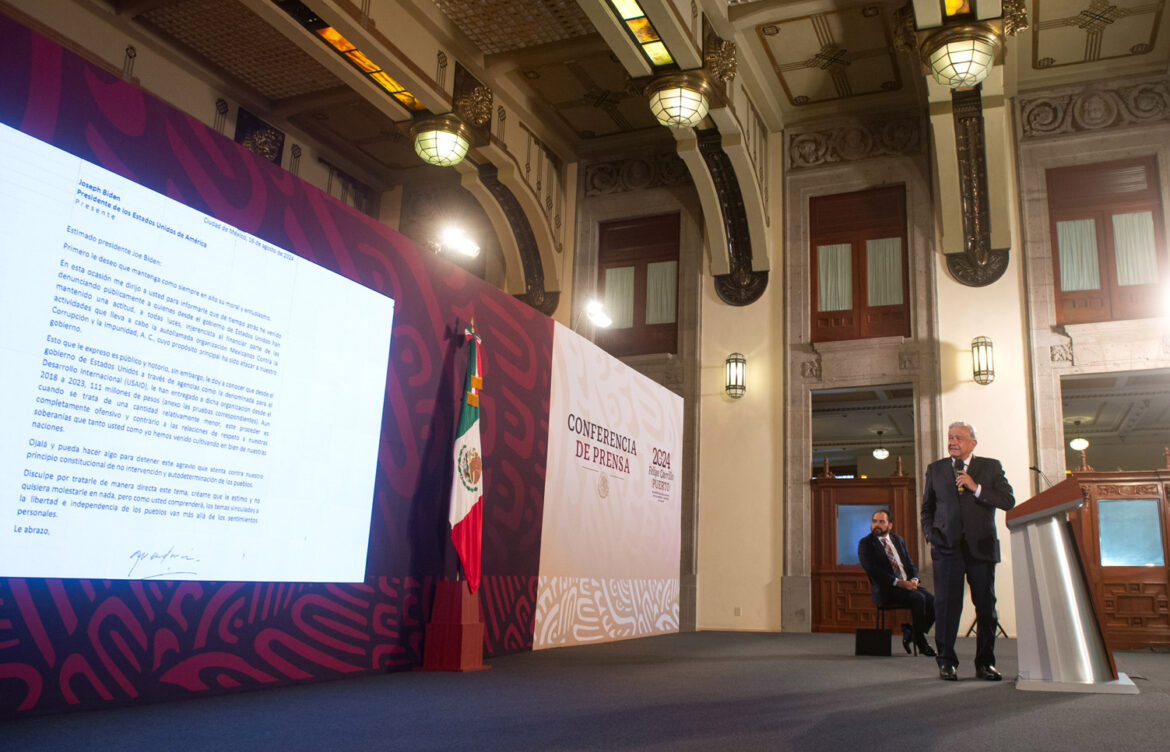 AMLO presentó la carta enviada a su homólogo Joseph Biden
