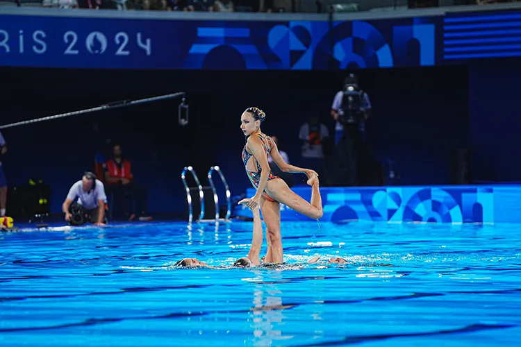 El equipo mexicano de natación artística tuvo una participación casi impecable y conmovedora de estilo libre