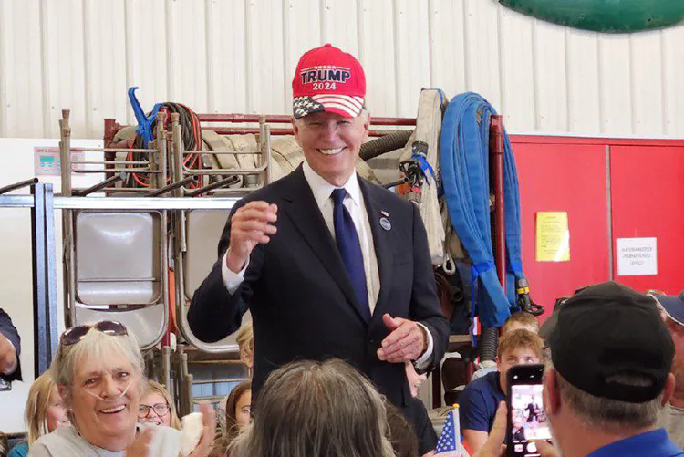 Joe Biden se pone gorra de campaña… ¡de Trump! | Video