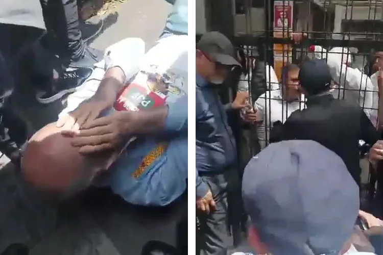 Agreden a magistrado en Xalapa durante protesta por reforma judicial