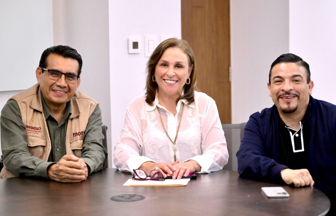 Se reúne Rocío Nahle con presidente de Jucopo y delegado de Bienestar