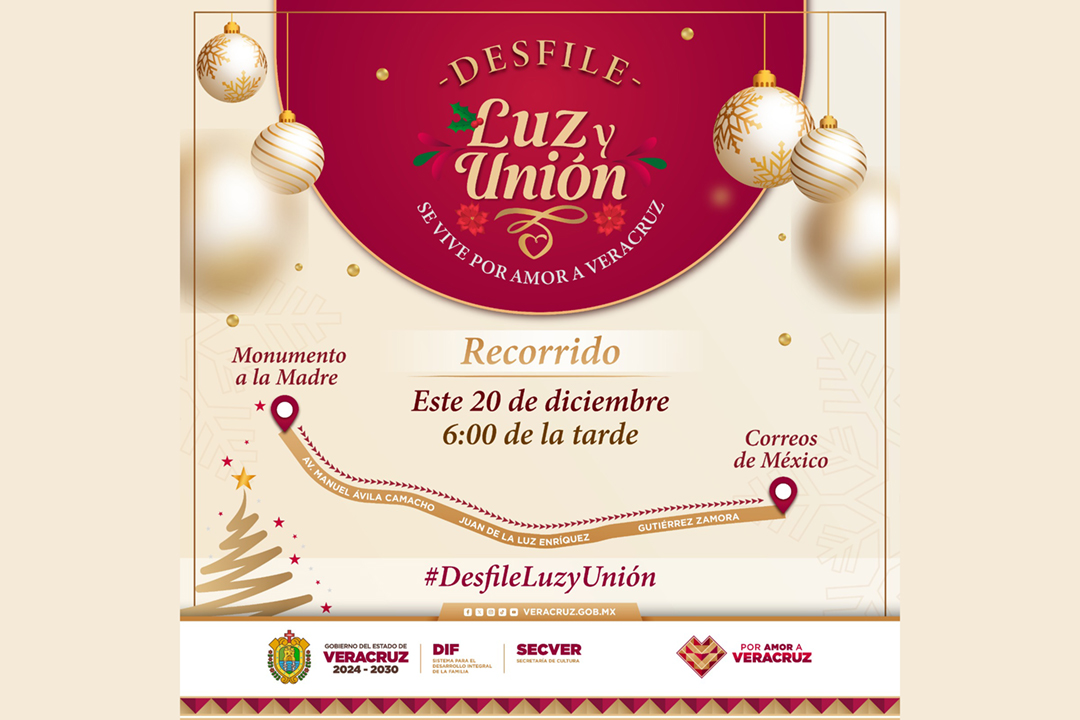 Xalapa se iluminará con el desfile navideño Luz y Unión