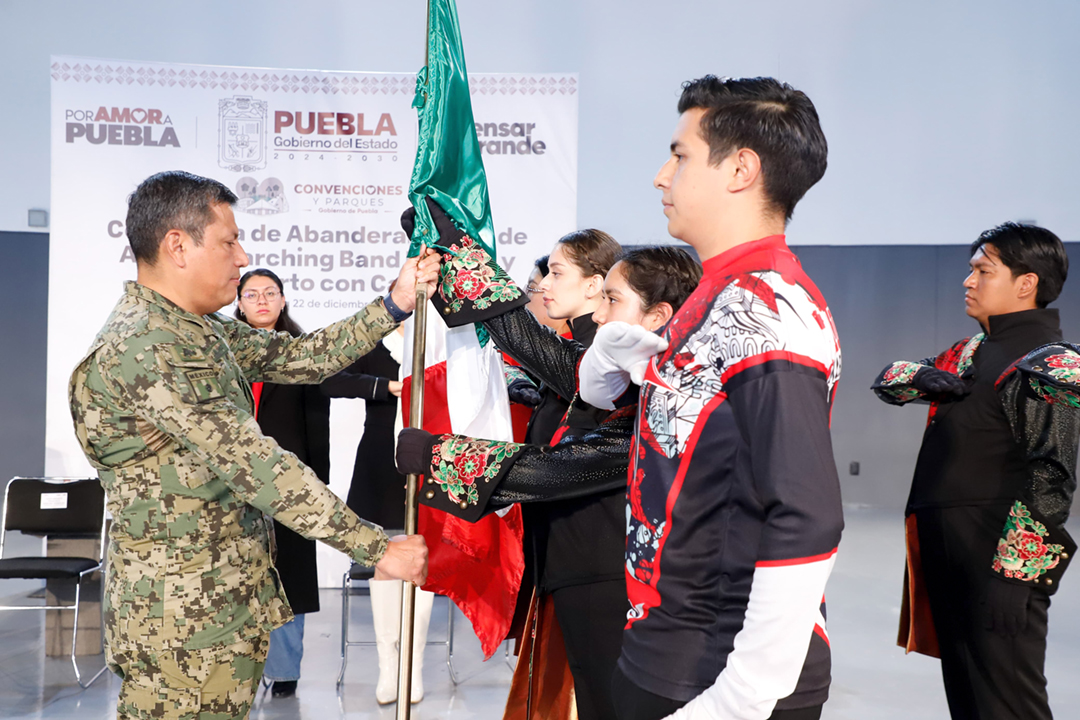 Abandera Gobierno de Puebla a jóvenes de “All Star Marching Band”