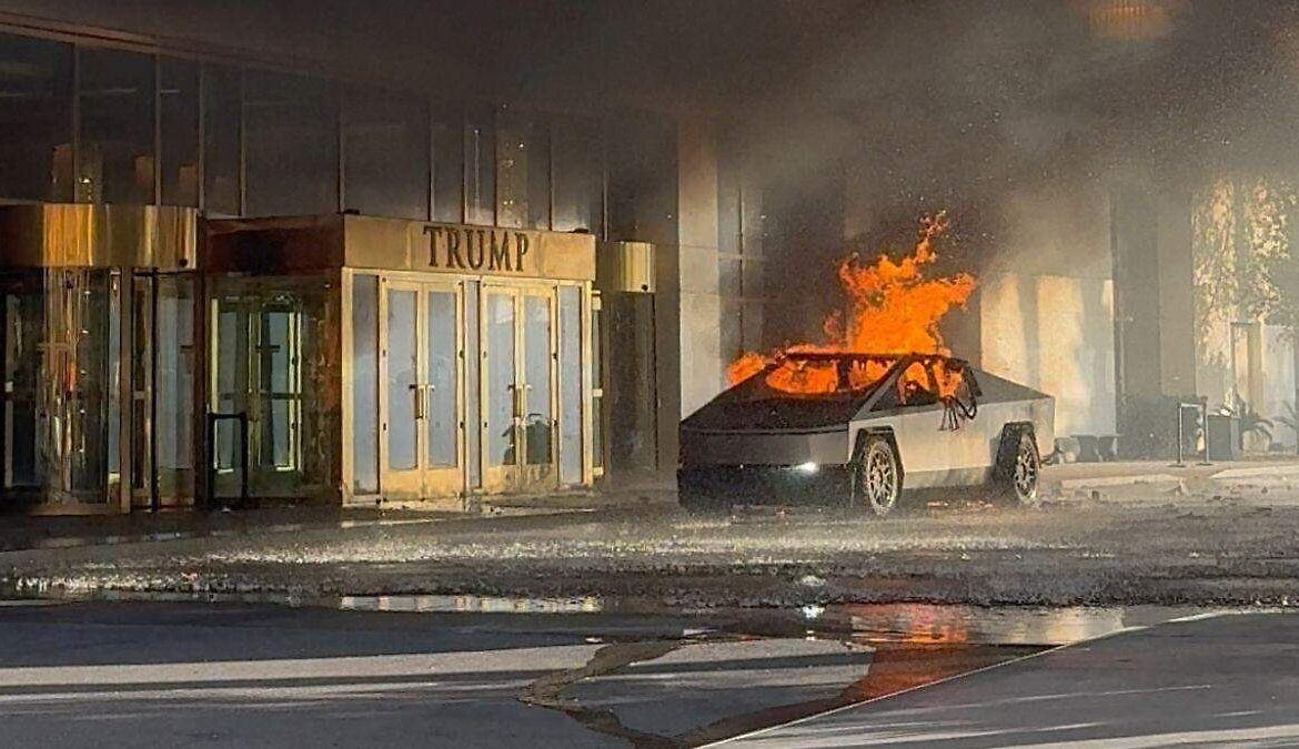 Se investiga como terrorismo la explosión de Tesla Cybertruck frente a Torre Trump en Las Vegas