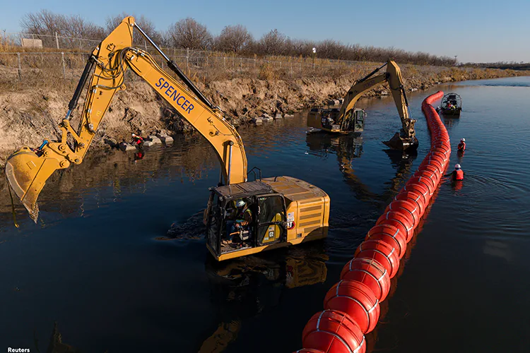 EU amplía muro flotante entre Eagle Pass y Piedras Negras