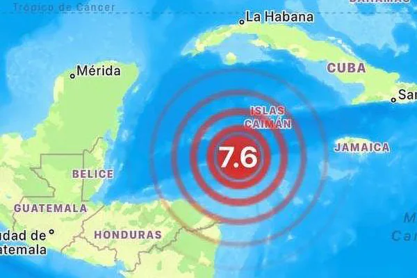 Sismo de 7.6 en Islas Caimán activa alerta de tsunami en la Riviera Maya