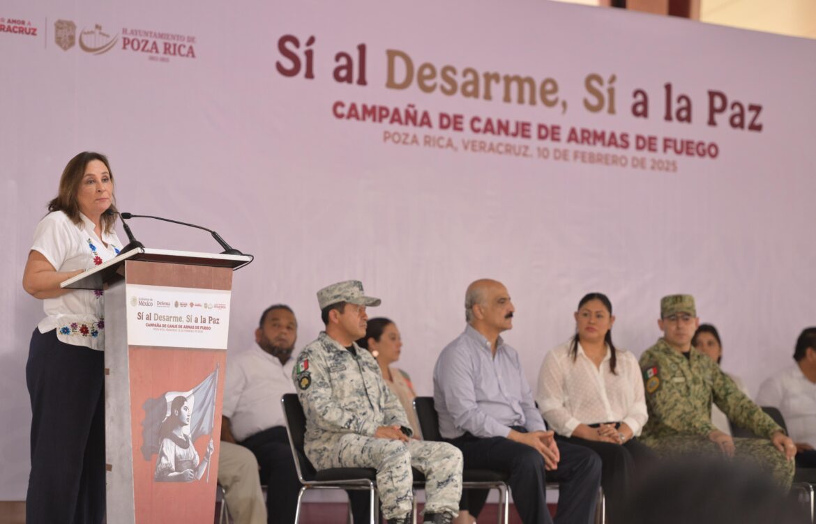 Construimos la paz, no promovemos la violencia: Gobernadora en el arranque del canje de armas