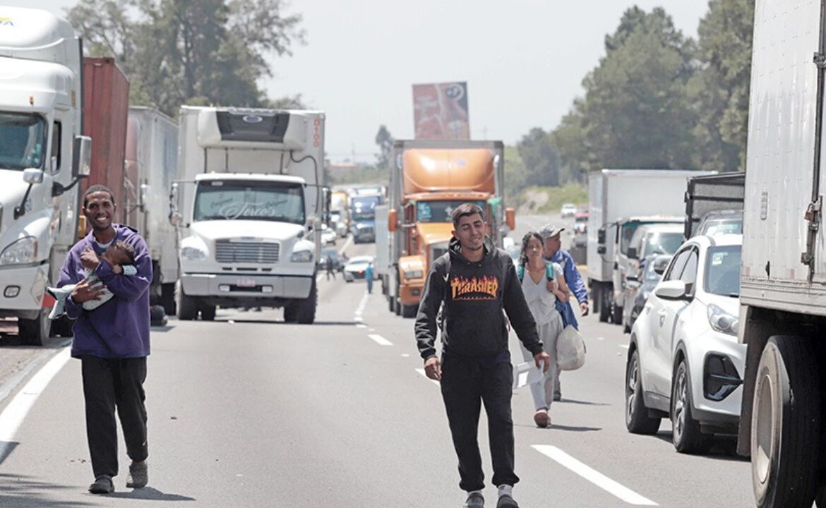 Bloqueo carretero en la México-Querétaro, este viernes 7 de febrero