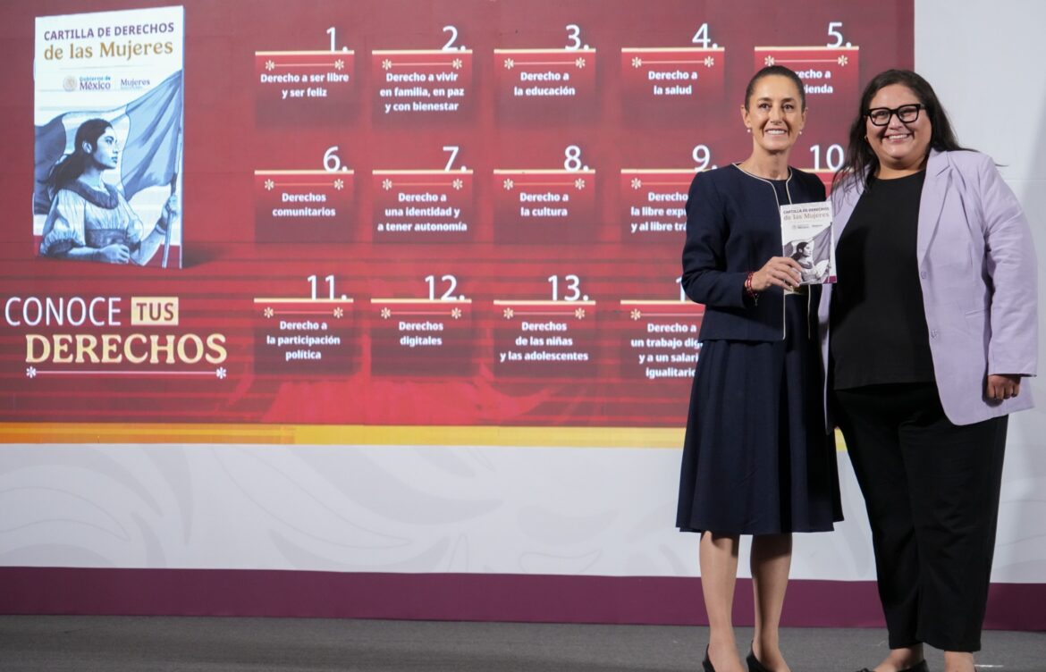 Sheinbaum presenta la cartilla de derechos de las mujeres