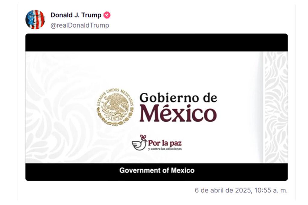 Washington/México, 7 de abril de 2025 — El presidente de Estados Unidos, Donald Trump, sorprendió al compartir en su red social Truth Social un video de la campaña mexicana contra el fentanilo, producido por el gobierno de la presidenta Claudia Sheinbaum. La difusión del material, traducido al inglés, marca un inusual gesto de colaboración bilateral en medio de tensiones comerciales entre ambos países. La campaña cruzada Contenido: El video advierte: "El fentanilo mata. Destruye tu cuerpo desde la primera vez que lo consumes. El ejercicio te mantiene fuerte. Aléjate de las drogas, elige ser feliz". Incluye el número de La Línea de la Vida (800-911-2000) para buscar ayuda. Origen: Sheinbaum reveló que el material fue enviado a Trump hace semanas, pero no esperaba su difusión masiva. Impacto: Al compartirlo sin ediciones, Trump expuso la campaña mexicana a su audiencia global, algo que la mandataria calificó como "positivo". Sheinbaum: "Es una señal de buenas relaciones" En su conferencia matutina, la presidenta mexicana destacó: Sorpresa: "Se lo enviamos hace una semana... Es bueno porque se promueve en el mundo entero". Enfoque social: Subrayó que combatir las adicciones requiere atender causas (deporte, cultura, educación) y no solo medidas policiales. Diplomacia: Interpretó el gesto de Trump como un reconocimiento a la estrategia mexicana y una muestra de relaciones estables. Antecedentes En febrero 2025, Trump anunció una campaña antidrogas de $100 millones de dólares, inspirado en una conversación con Sheinbaum, a quien llamó "una mujer maravillosa". El mandatario estadounidense ha elogiado en repetidas ocasiones los "valores familiares" que, según él, reducen el consumo de drogas en México. Contexto crítico El fentanilo, responsable del 70% de las muertes por sobredosis en EE.UU., sigue siendo un punto clave en la agenda bilateral. Mientras Trump enfatiza el control fronterizo, Sheinbaum insiste en prevención social. #Fentanilo #Trump #Sheinbaum #MexicoEEUU #SaludPública (Con información de Palacio Nacional y Truth Social)