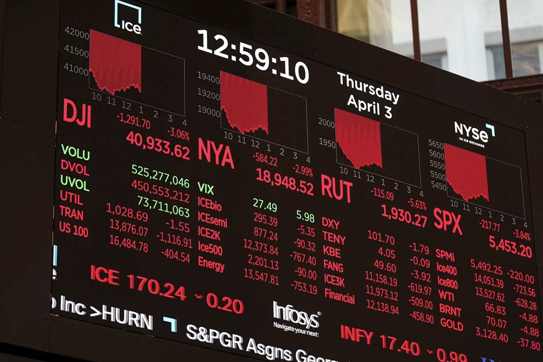 Aranceles de Trump desatan caída histórica en Wall Street: pérdidas superan los 2 billones de dólares