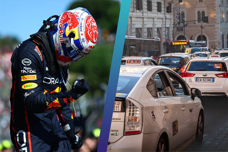 Taxistas de Roma condenan comparaciones con Max Verstappen tras incidente en la F1