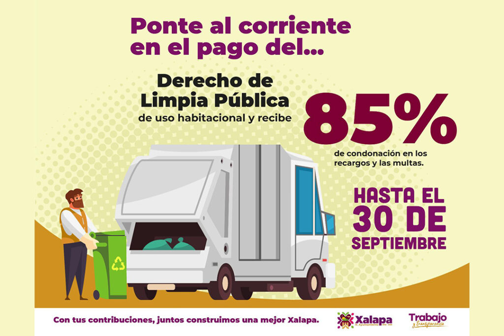 🎉 ¡Aprovecha los descuentos en multas y recargos! 🏡🧾Hasta el 30 de septiembre, el H. Ayuntamiento de Xalapa te condonará:Acude:🗓️ De lunes a viernes.🕘 De 9:00 a 15:00 horas.📍 Palacio Municipal. #TrabajoYTransparencia#LimpiaPúblicaXalapa#Predial2025 #Xalapa pic.twitter.com/h0HOktxjKV— Ayuntamiento de Xalapa (@AytoXalapa) June 6, 2025