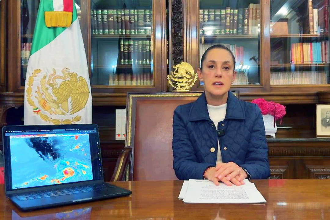 Sheinbaum declara emergencia por huracán categoría 3